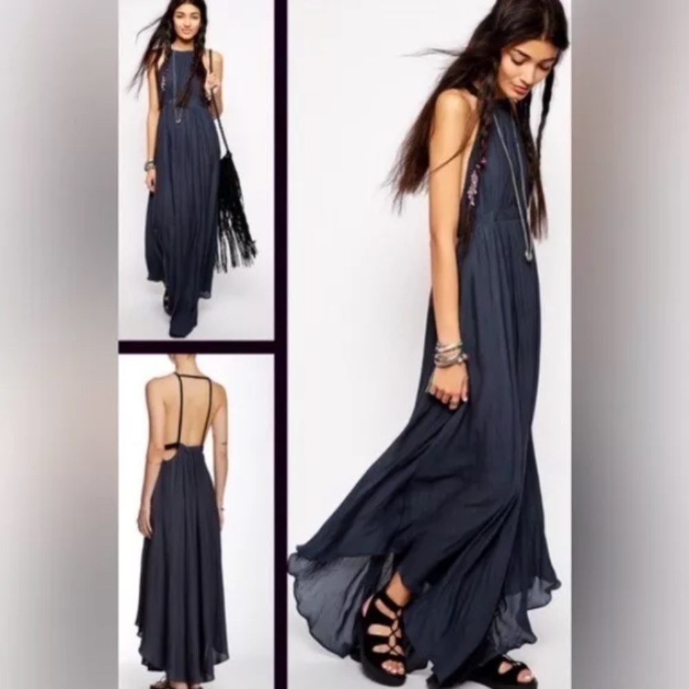 Free People Open Back Maxi Godess  Dress